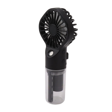 Portable Handheld Misting Fan USB Rechargeable Water Spray Mist Fan with 4 Gear Speed Black