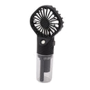 Portable Handheld Misting Fan USB Rechargeable Water Spray Mist Fan with 4 Gear Speed Black
