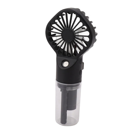 Portable Handheld Misting Fan USB Rechargeable Water Spray Mist Fan with 4 Gear Speed Black