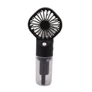 Portable Handheld Misting Fan USB Rechargeable Water Spray Mist Fan with 4 Gear Speed Black