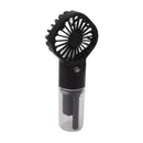 Portable Handheld Misting Fan USB Rechargeable Water Spray Mist Fan with 4 Gear Speed Black