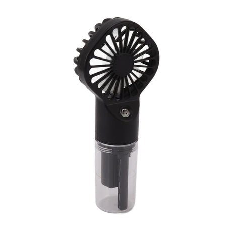 Portable Handheld Misting Fan USB Rechargeable Water Spray Mist Fan with 4 Gear Speed Black