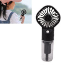 Portable Handheld Misting Fan USB Rechargeable Water Spray Mist Fan with 4 Gear Speed Black