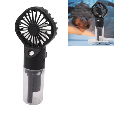Portable Handheld Misting Fan USB Rechargeable Water Spray Mist Fan with 4 Gear Speed Black