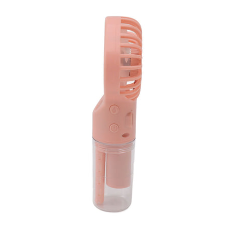 Portable Handheld Misting Fan USB Rechargeable Water Spray Mist Fan with 4 Gear Speed Pink