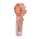Portable Handheld Misting Fan USB Rechargeable Water Spray Mist Fan with 4 Gear Speed Pink