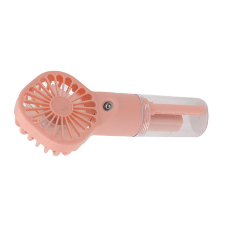 Portable Handheld Misting Fan USB Rechargeable Water Spray Mist Fan with 4 Gear Speed Pink