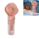 Portable Handheld Misting Fan USB Rechargeable Water Spray Mist Fan with 4 Gear Speed Pink
