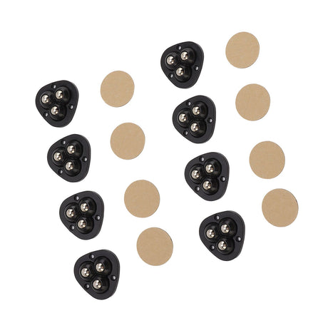 8PCS Mini Caster Wheels Self Adhesive 360 Degrees Swivel Easy Installation Stainless Steel Sticky Pulley for Appliance