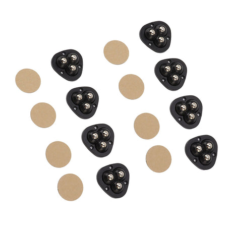 8PCS Mini Caster Wheels Self Adhesive 360 Degrees Swivel Easy Installation Stainless Steel Sticky Pulley for Appliance