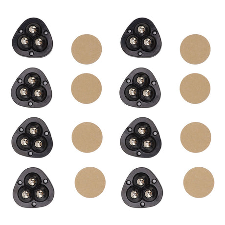8PCS Mini Caster Wheels Self Adhesive 360 Degrees Swivel Easy Installation Stainless Steel Sticky Pulley for Appliance