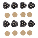 8PCS Mini Caster Wheels Self Adhesive 360 Degrees Swivel Easy Installation Stainless Steel Sticky Pulley for Appliance