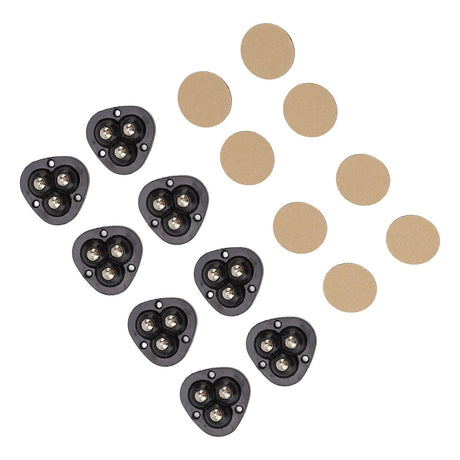 8PCS Mini Caster Wheels Self Adhesive 360 Degrees Swivel Easy Installation Stainless Steel Sticky Pulley for Appliance