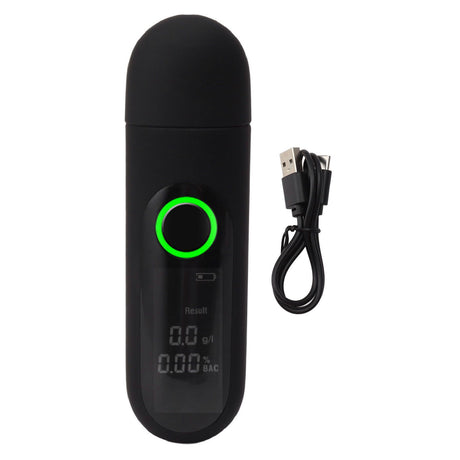 Digital Alcohol Tester High Accuracy LCD HD Display USB Rechargeable Portable Breath Tester for Home Use Black