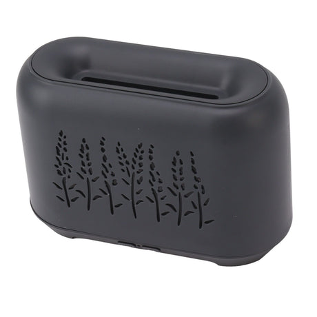 Flame Aroma Diffuser Quiet Auto Off Protection USB Essential Oil Diffuser Humidifier with Colorful Light 130ml Grayish Black