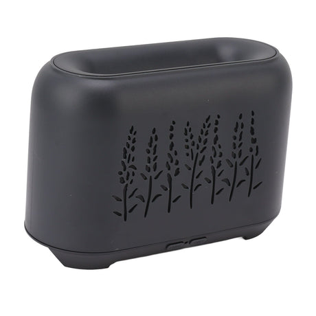 Flame Aroma Diffuser Quiet Auto Off Protection USB Essential Oil Diffuser Humidifier with Colorful Light 130ml Grayish Black