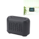Flame Aroma Diffuser Quiet Auto Off Protection USB Essential Oil Diffuser Humidifier with Colorful Light 130ml Grayish Black