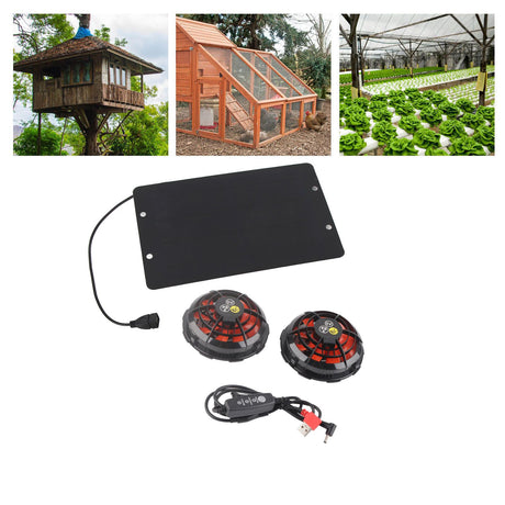 10W Solar Fan Outdoor Solar Powered Fan IPX7 Waterproof Shed Chicken Coop Greenhouse Import Export Exhaust Fan