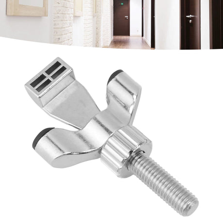 Stainless Steel Adjustable Portable Door Security Lock Travel Door Entry Safety Lock for Home Hotel Apartment College Dorm Silver