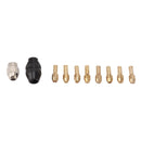 Drill Chuck Collet Set for Replacement 4485 Brass Quick Change Rotary Drill Nut Tool Set With 2 Nut 8 Brass Collet