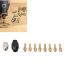 Drill Chuck Collet Set for Replacement 4485 Brass Quick Change Rotary Drill Nut Tool Set With 2 Nut 8 Brass Collet