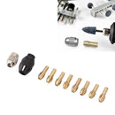 Drill Chuck Collet Set for Replacement 4485 Brass Quick Change Rotary Drill Nut Tool Set With 2 Nut 8 Brass Collet