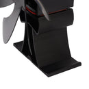 Heat Powered Stove Fan 6 Blade Aluminum Alloy Low Noise Wood Stove Fireplace Fan for Home Log Burning Stove Black