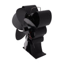 6 Blade Heat Powered Stove Fan for Wood Fireplace Chimney Fireplace Fan Increases Warm Air Silent Operation Black