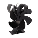 6 Blade Heat Powered Stove Fan for Wood Fireplace Chimney Fireplace Fan Increases Warm Air Silent Operation Black