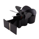 6 Blade Heat Powered Stove Fan for Wood Fireplace Chimney Fireplace Fan Increases Warm Air Silent Operation Black