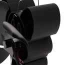 6 Blade Heat Powered Stove Fan for Wood Fireplace Chimney Fireplace Fan Increases Warm Air Silent Operation Black