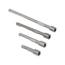 4pc 1/4in Drive Socket Extension Bar Set Long Shaft 50mm 75mm 100mm 150mm Ratchet Improved
