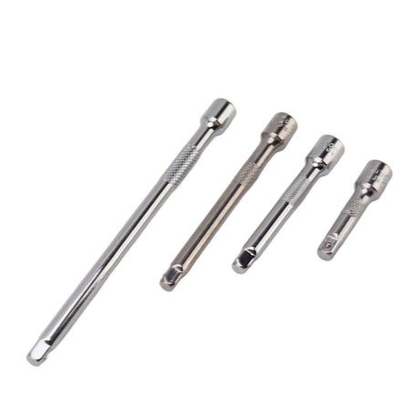 4pc 1/4in Drive Socket Extension Bar Set Long Shaft 50mm 75mm 100mm 150mm Ratchet Improved
