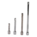 4pc 1/4in Drive Socket Extension Bar Set Long Shaft 50mm 75mm 100mm 150mm Ratchet Improved