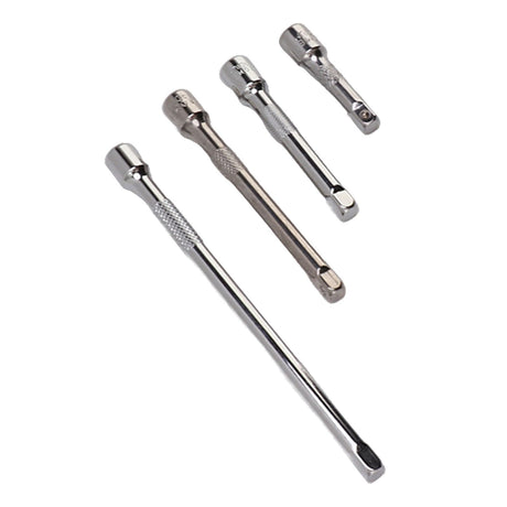 4pc 1/4in Drive Socket Extension Bar Set Long Shaft 50mm 75mm 100mm 150mm Ratchet Improved