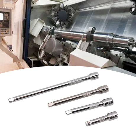 4pc 1/4in Drive Socket Extension Bar Set Long Shaft 50mm 75mm 100mm 150mm Ratchet Improved
