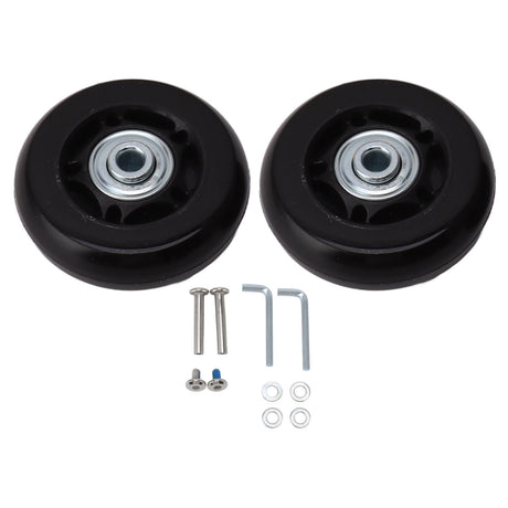 2pcs Luggage Suitcase Replacement Wheels Noiseless Rubber Swivel Caster Wheels Bearings Repair Kits 70x24mm / 2.8x0.9in