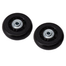 2pcs Luggage Suitcase Replacement Wheels Noiseless Rubber Swivel Caster Wheels Bearings Repair Kits 70x24mm / 2.8x0.9in