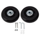 2pcs Luggage Suitcase Replacement Wheels Noiseless Rubber Swivel Caster Wheels Bearings Repair Kits 76x24mm / 3.0x0.9in