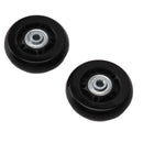 2pcs Luggage Suitcase Replacement Wheels Noiseless Rubber Swivel Caster Wheels Bearings Repair Kits 76x24mm / 3.0x0.9in