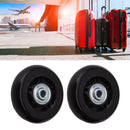 2pcs Luggage Suitcase Replacement Wheels Noiseless Rubber Swivel Caster Wheels Bearings Repair Kits 76x24mm / 3.0x0.9in