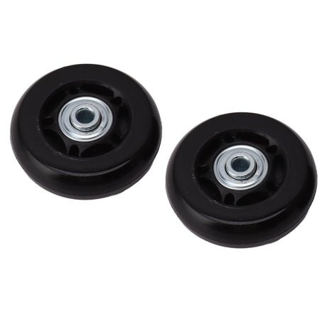 2pcs Luggage Suitcase Replacement Wheels Noiseless Rubber Swivel Caster Wheels Bearings Repair Kits 80x24mm / 3.1x0.9in