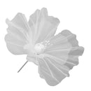 Gauze Flower 19.7in Diameter Soft Bright Colors Light Reusable Handcrafted Organza Flower for Wedding Photography Family White