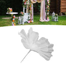 Gauze Flower 19.7in Diameter Soft Bright Colors Light Reusable Handcrafted Organza Flower for Wedding Photography Family White