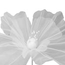 Gauze Flower 19.7in Diameter Soft Bright Colors Light Reusable Handcrafted Organza Flower for Wedding Photography Family White