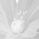 Gauze Flower 19.7in Diameter Soft Bright Colors Light Reusable Handcrafted Organza Flower for Wedding Photography Family White