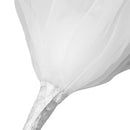Gauze Flower 19.7in Diameter Soft Bright Colors Light Reusable Handcrafted Organza Flower for Wedding Photography Family White