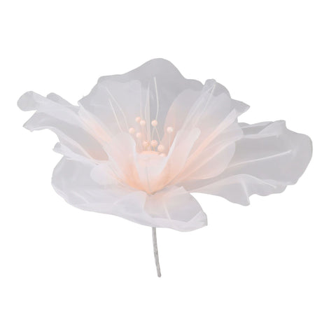 Gauze Flower 19.7in Diameter Soft Bright Colors Light Reusable Handcrafted Organza Flower for Wedding Photography Family Pink
