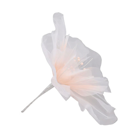 Gauze Flower 19.7in Diameter Soft Bright Colors Light Reusable Handcrafted Organza Flower for Wedding Photography Family Pink