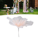 Gauze Flower 19.7in Diameter Soft Bright Colors Light Reusable Handcrafted Organza Flower for Wedding Photography Family Pink